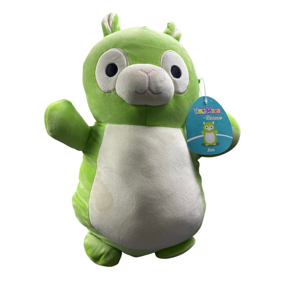 NWT Squishmallows HugMees Jim the Green Llama/Alpaca 10” Plush Stuffed Animal